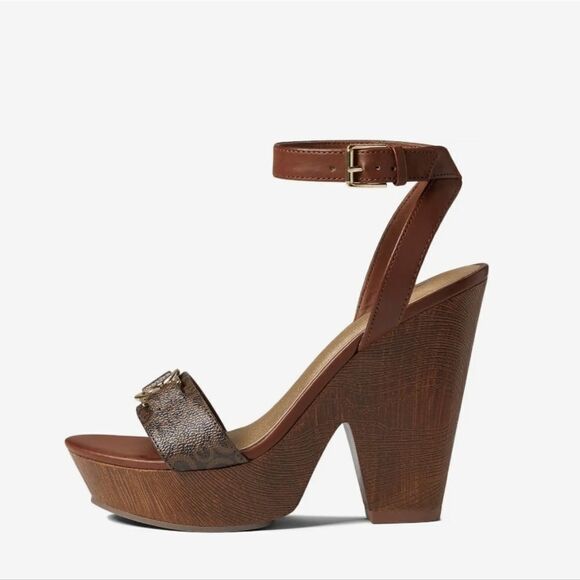 New GBG Los Angeles by G by GUESS Selah brown platform chunky lug soles sandals - Picture 3 of 6
